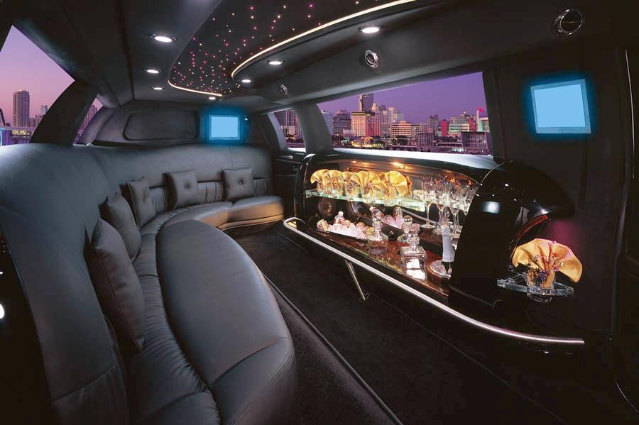 Stanford stretch Limo interior